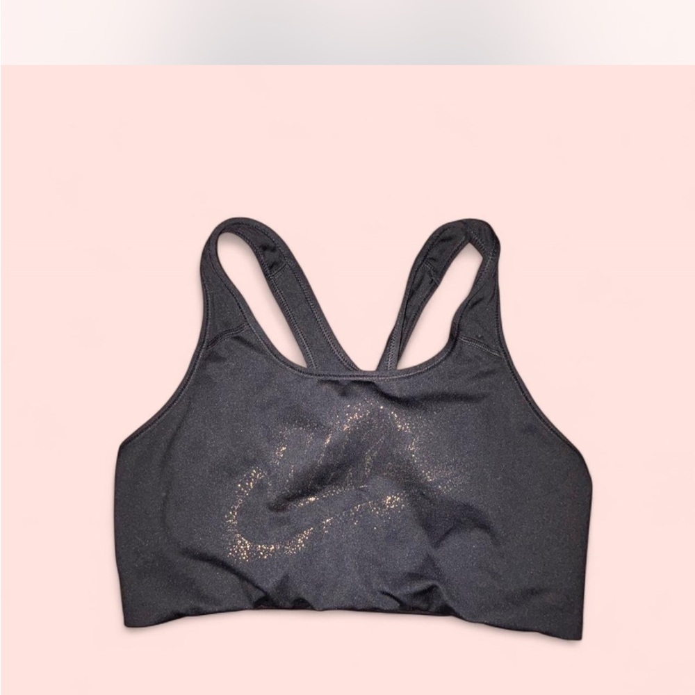 Nike Black and gold Sports Bra Racerback